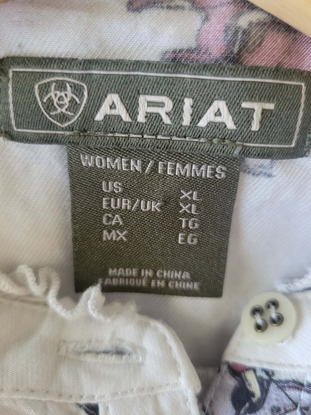 Ariat Clarion Blouse Classic Equestrian Button Down Horse Rider Women’s XL - Picture 7 of 10